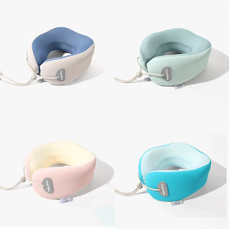 Kid Kid U-Shaped Memory Foam Neck Pillow for Naps Travel Slow Rebound 360° Support Neck Pillow with Removable Cover for Children