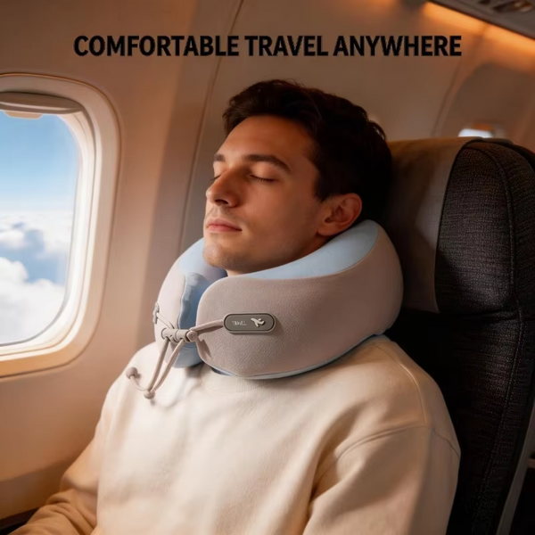 Slow Rebound Travel Pillow U-shaped Headrest Neck Support Pillow Nap Pillow Travel Airplane Pillow For Office travel Airplane