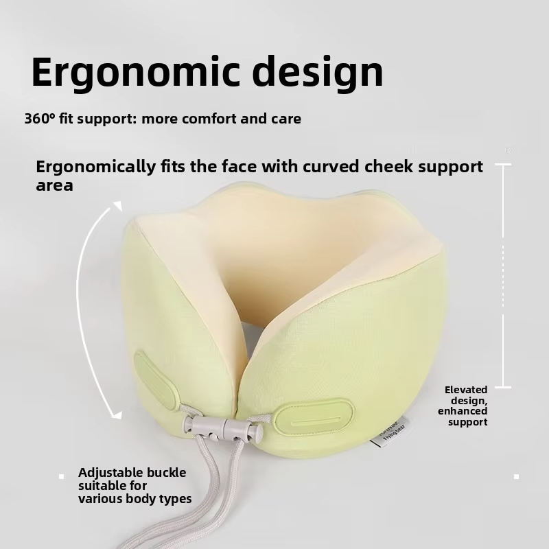 Travel Neck Pillow Memory Foam Travel Pillow for Flight Headrest Sleep Portable Plane Accessories