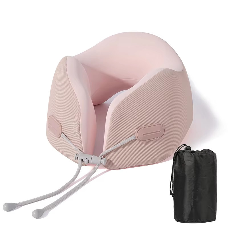 U-shaped  Ergonomic Memory Foam Travel Neck Pillow Super Soft Material Adjustable Flight Pillow For Nursing Sleeping Travelling
