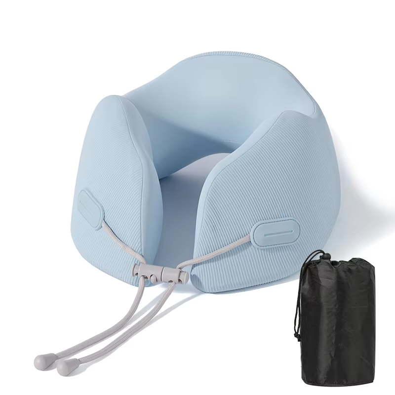 U-shaped  Ergonomic Memory Foam Travel Neck Pillow Super Soft Material Adjustable Flight Pillow For Nursing Sleeping Travelling