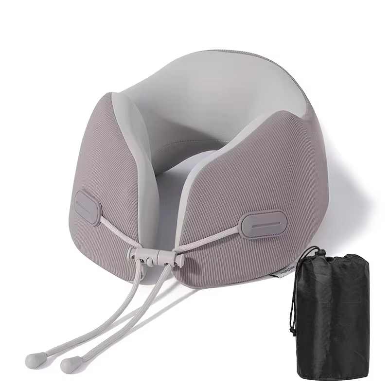 U-shaped  Ergonomic Memory Foam Travel Neck Pillow Super Soft Material Adjustable Flight Pillow For Nursing Sleeping Travelling