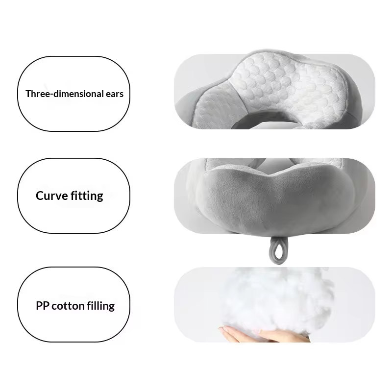 Cartoon Penguin Memory Foam Neck Pillow 360° Surround Support U-shaped Travel Pillow for Airplane Car Office Nap