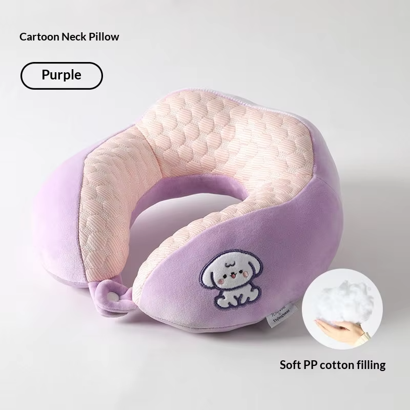 Cartoon Penguin Memory Foam Neck Pillow 360° Surround Support U-shaped Travel Pillow for Airplane Car Office Nap
