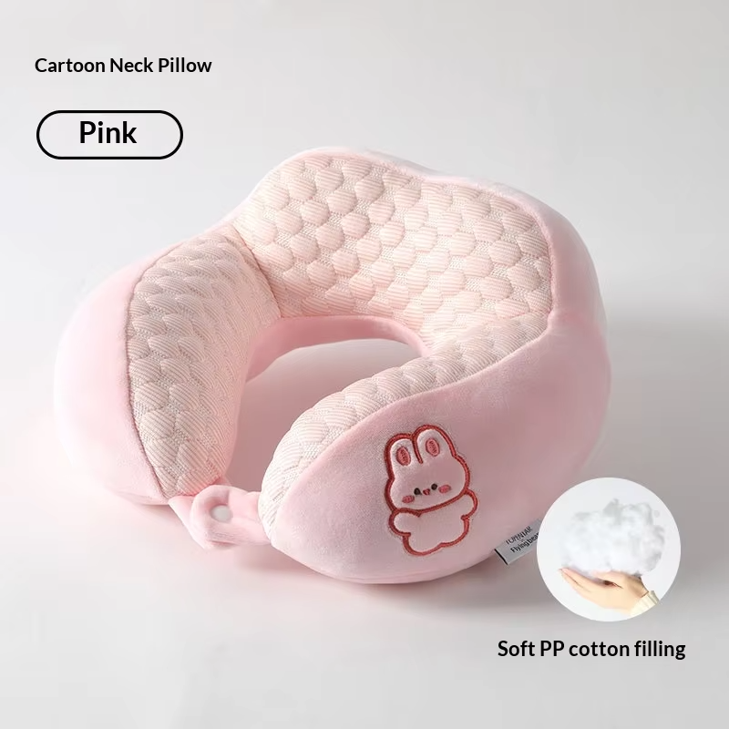 Cartoon Penguin Memory Foam Neck Pillow 360° Surround Support U-shaped Travel Pillow for Airplane Car Office Nap