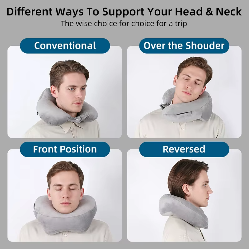 U-shaped Travel Pillow, Neck Support Pillow, Lightweight Portable Neck Pillow for Travel/Office/Airplane/Car Use