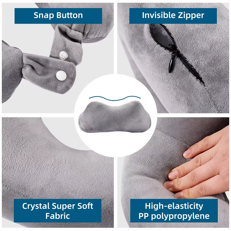 U-shaped Travel Pillow, Neck Support Pillow, Lightweight Portable Neck Pillow for Travel/Office/Airplane/Car Use