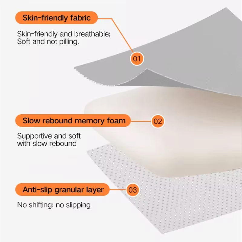 Soft Memory Foam Seat Cushion Square Anti-Slip Chair Pad Pressure Relief Cushion For Office Desk Car Wheelchair Sofa Home Decor