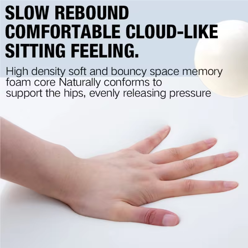 Soft Memory Foam Seat Cushion Square Anti-Slip Chair Pad Pressure Relief Cushion For Office Desk Car Wheelchair Sofa Home Decor