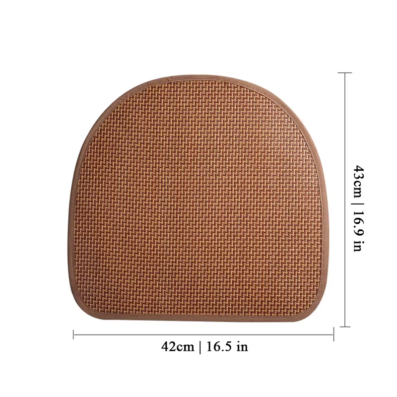 Cool Rattan Woven Chair Cushion Summer Breathable Non-Slip Ice Mat Seat Pad Comfortable Cooling Cushion For Dining & Office